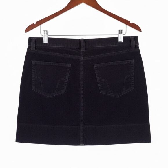 Vintage Fossil Mini Skirt Womens 26 Purple Velvet Mid Rise Preppy Retro 90s Fall - Picture 4 of 5